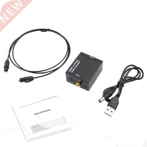 Optical Coaxial Toslink to Analog Converter Adapter RCA L/R