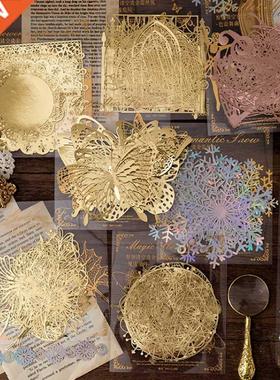 10pcs/pack INS Scrapbooking paper Bronzing Lace Decoration p