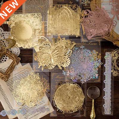 10pcs/pack INS Scrapbooking paper Bronzing Lace Decoration p
