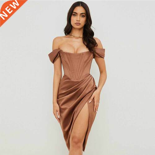 High Satin Bocon Dress Women Party Dress 2021 New Arrivals