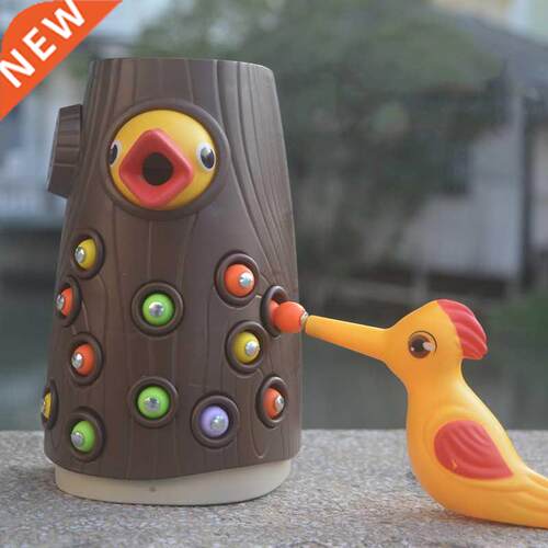 Family Toys Woodpecker Magnetic Catch the Worm Animal Feedin