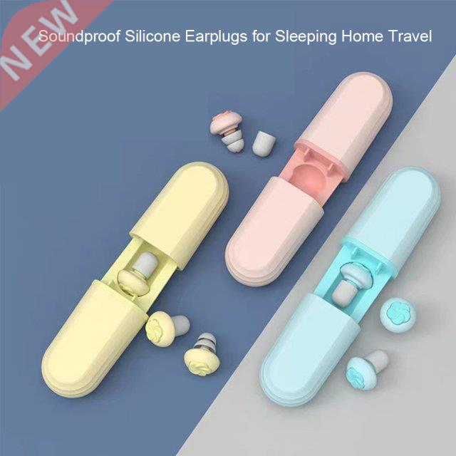 Silicone Earplugs Reusable Sleeping Ear Muffs Hearing Protec