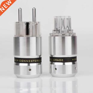 Preffair New OEM Hi-End Rhodium Plated Schuko EU Power Cabl