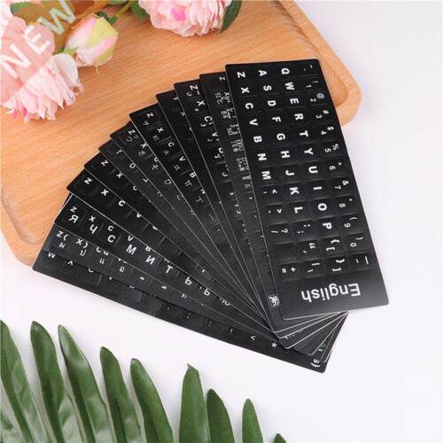 For Mac Book Lap PC Russian Keyboard Stickers 10