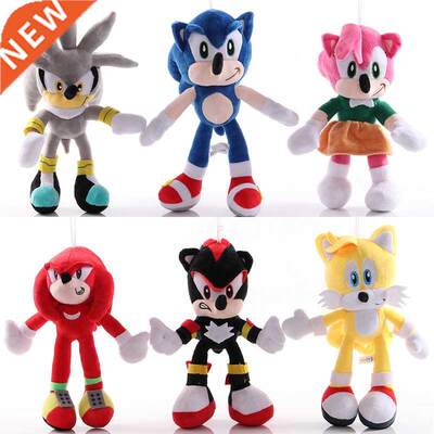 27-30cm Sonic Plush Doll keychain Toys Cartoon PP Cotton Bla