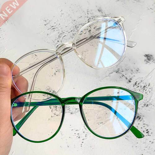 Vintage Anti Blue Light Eyeglasses Women Transparent Round G