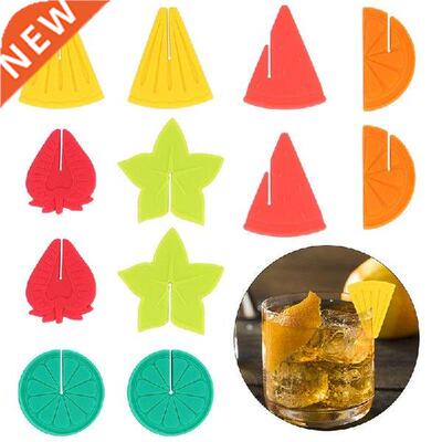 12Pcs Silicone Markers Reusable Drink Markers Fruits
