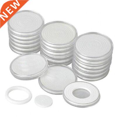 20 Sets 46mm Coin Holder Capsule Protector Collection Clear