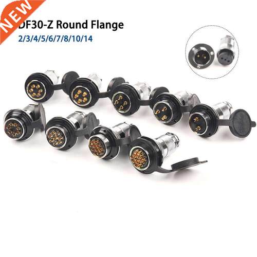 1 Set DF30 GX30 Circular Flange Aviation Connector 2 3 4 5 7