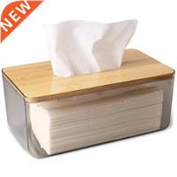 Minimlist Tissue Box Cover Holder, Modern Trnsprent