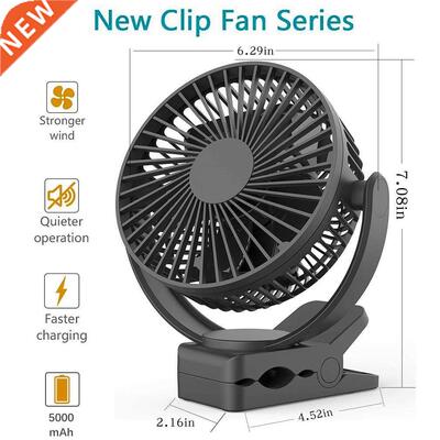 Portable Usb Rechargeable Fan Mini Desktop Clip Fan 360