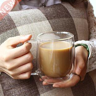Double Wall High Borosilicate Glass Mug Heat Resistant Tea M