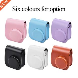 Portable Instant Camera Case Bag Holder PU Leather with Shou