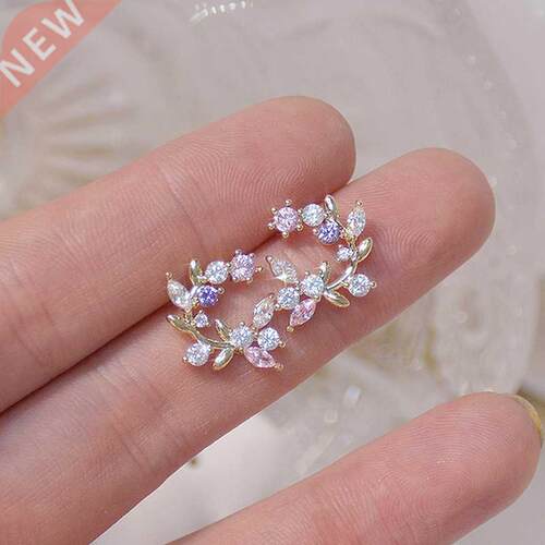 JUWANG Eleagant Exquisite Flower Butterfly Women Earrings Bl
