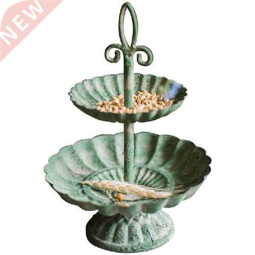 Double-Layer Wrought Iron Storage Tray Decorative Ornaments