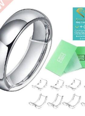 8-piece Set Of Ring Size Adjuster Invisible Transparent