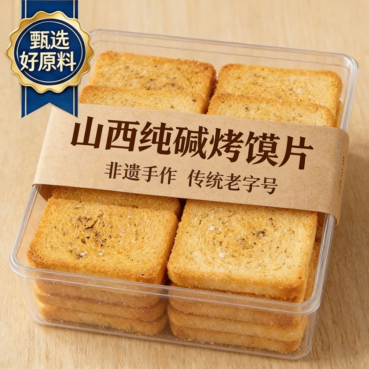 山西特产纯碱烤馍片香酥烤面头片胃养无添加独立包装官方旗舰店