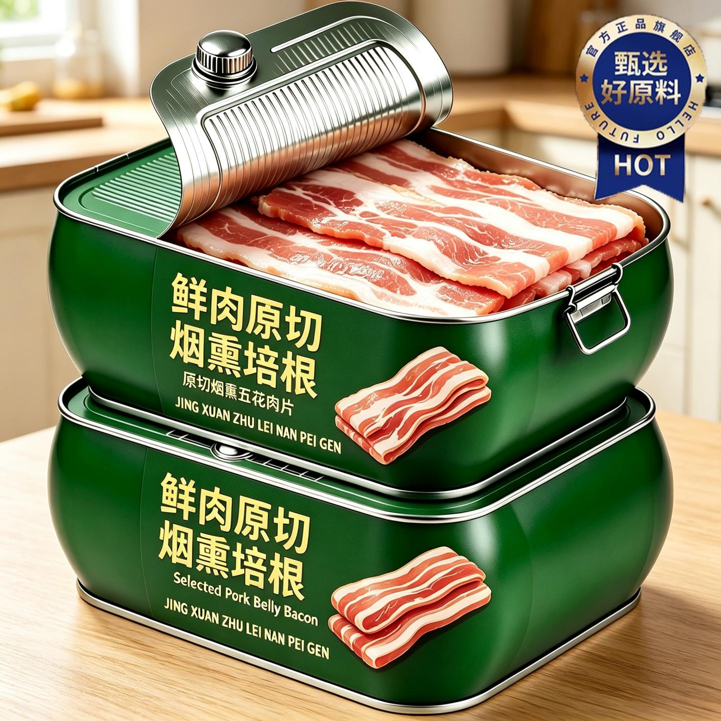 【儿童定制】培根原切厚切肉片三明治专用营养早餐官方旗舰店正品