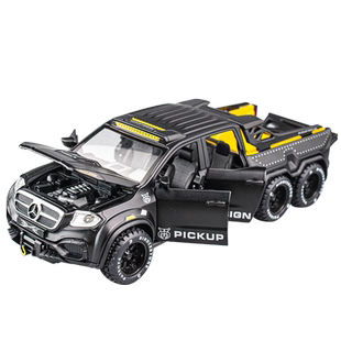 奔驰X级6X6皮卡合金车模男孩越野皮卡玩具车礼物摆件仿真汽车模型