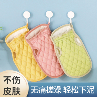 搓澡巾女士专用强力搓泥搓澡神器搓背洗澡巾家用后背浴花沐浴手套