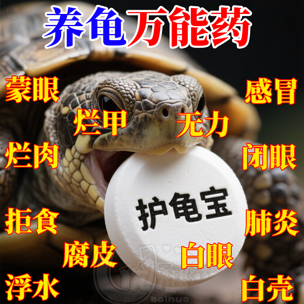 护龟片乌龟消毒片白眼病专用药净化水质杀菌通用治疗腐皮烂甲厌食