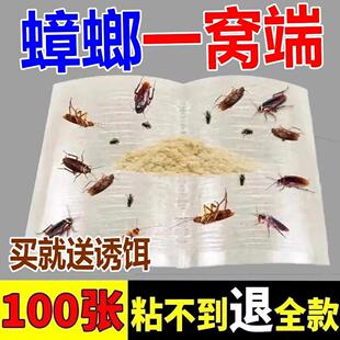 蟑螂粘板强力粘虫板家用室内无毒厨房粘贴板灭蟑螂家用蟑螂一窝端