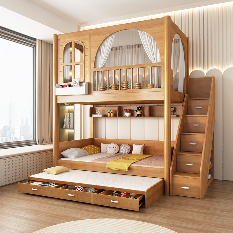 儿童上下床双层床小户型上下铺子母床家用高低床同宽两层床高护栏