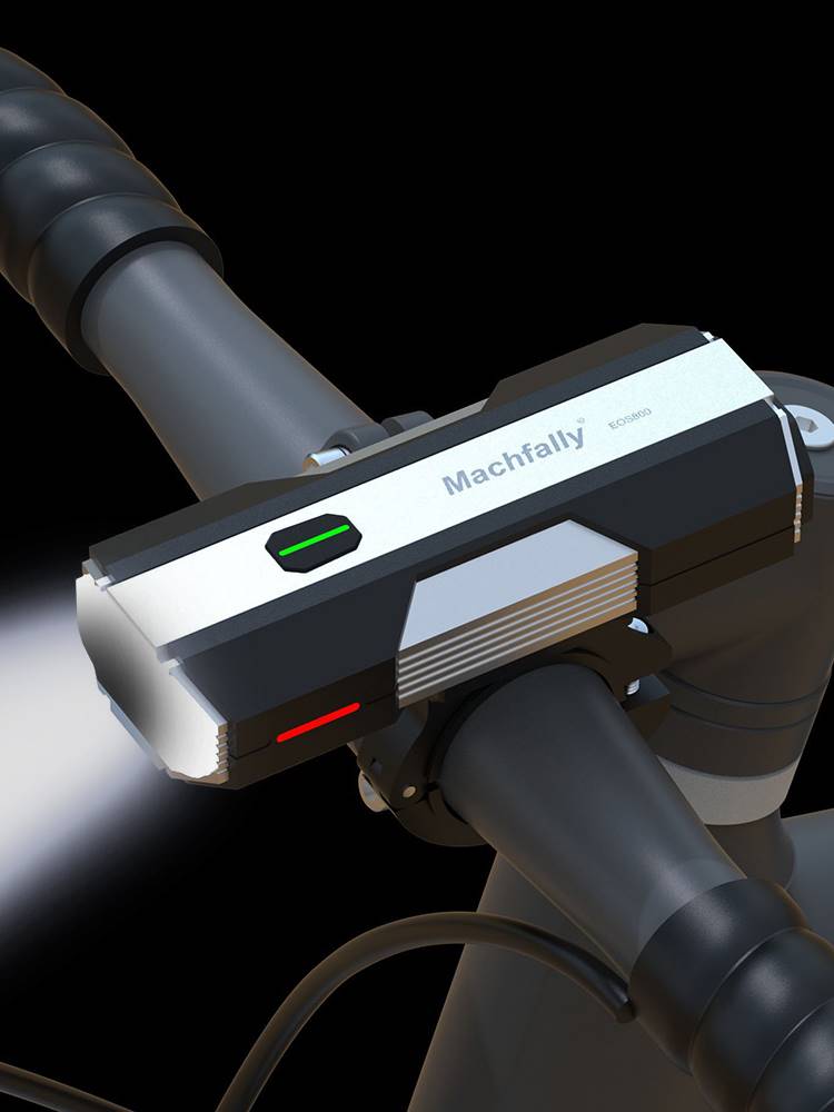 德规自行车灯山地车前灯夜骑手电筒usb充电防雨单车骑行装备配件