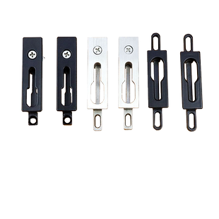 凹弧两点单点锁钩座凸扣玻璃移门推拉门窗钩锁阳台隔断点锁勾座件