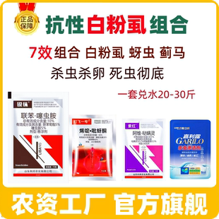 【抗性白粉虱专用】专治白粉虱蚜虫蓟马跳甲杀虫剂农药组合套装
