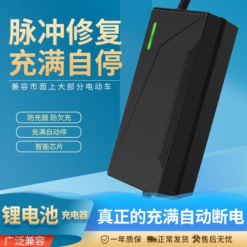 锂电池充电器48V2A24V36V42A60V54.6VA67.2V72V电动车滑板车代驾