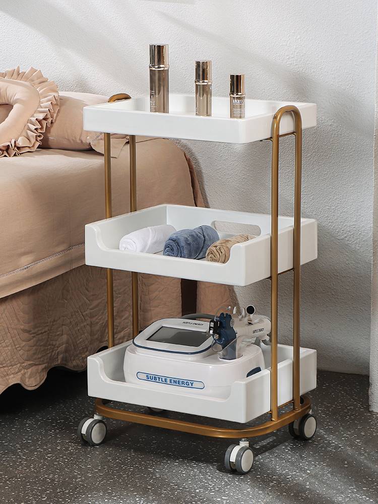 高档美容车小推车美容院专用多功能美甲纹绣收纳三层移动置物架子