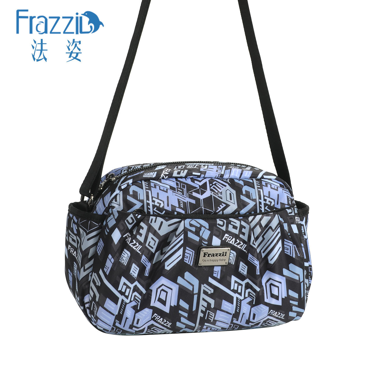 Frazzil/法姿女包斜挎包新款轻便简约尼龙帆布包妈妈小单肩时尚包