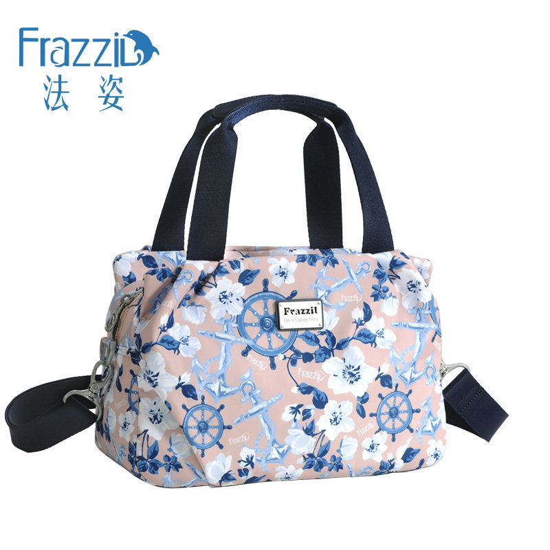 Frazzil/法姿女式手提包休闲尼龙布包时尚简约斜挎包欧风妈妈包潮
