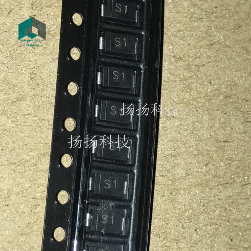 贴片快恢复二极管 S1M DO-214AC 1A/1000V SMA封装（50个）