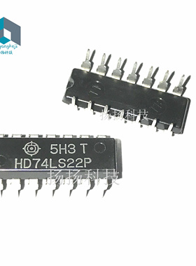 全新进口原装 HD74LS22P 74LS22 双4输入与门 直插DIP-14