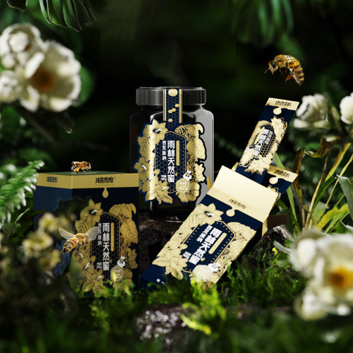 月亮兜兜 云南雨林蜂蜜中华小蜜蜂纯正天然百花山花蜜农家土蜂蜜