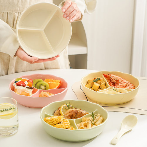 陶瓷211减脂餐盘分格减肥专用餐盘大人控食定量盘儿童水果早餐盘