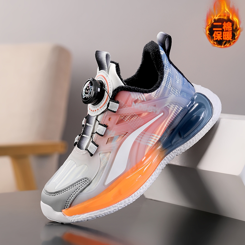 剑桥男童二棉运动鞋加绒防水儿童跑步鞋2025新款秋冬季中大童男鞋