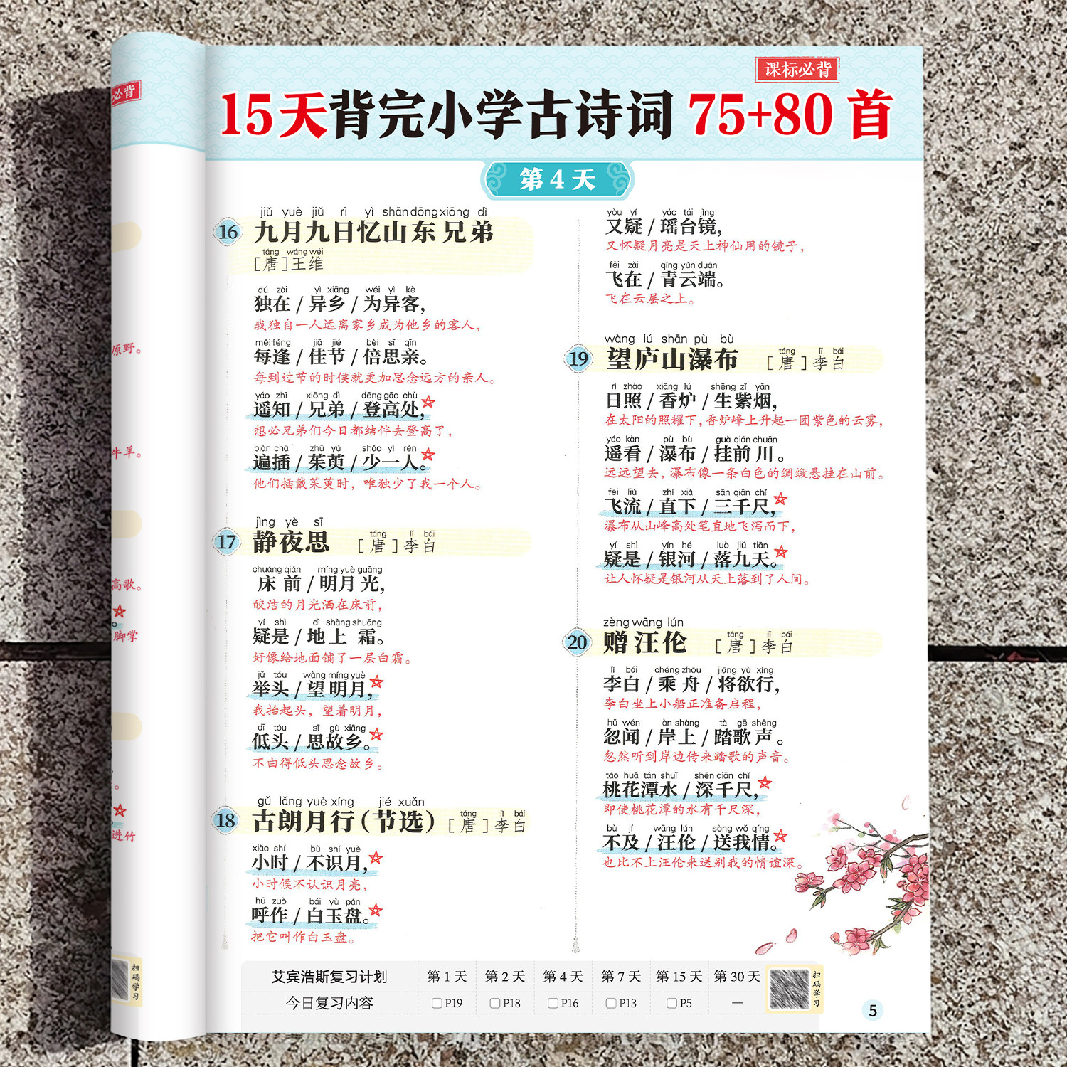15天背完小学生必背古诗词文言文