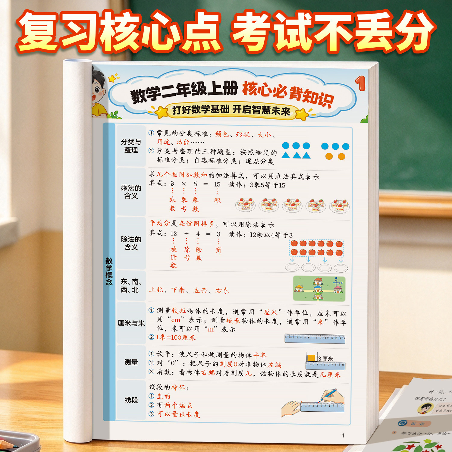 2026新版二年级上册数学复习笔记同步课本核心考点全归纳知识点汇总小学生每日一练学霸速记提分笔记单元专项期末考试总复习练习册