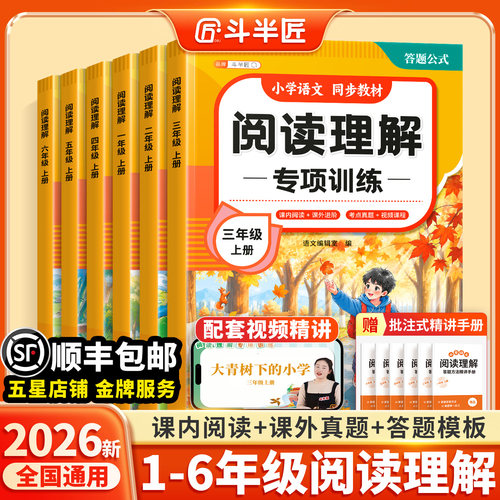 【顺丰发货】阅读理解专项训练书