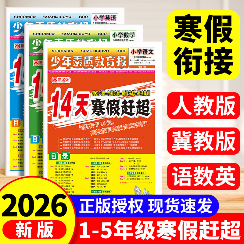 2026新版14天寒假赶超