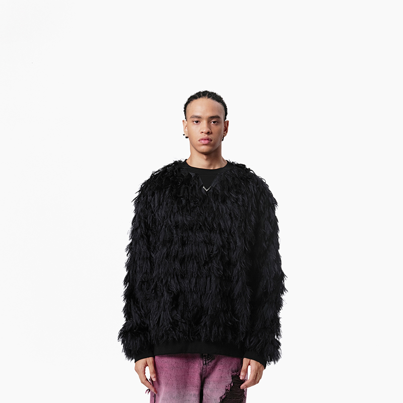 【秦霄贤同款】原创双层羽毛卫衣