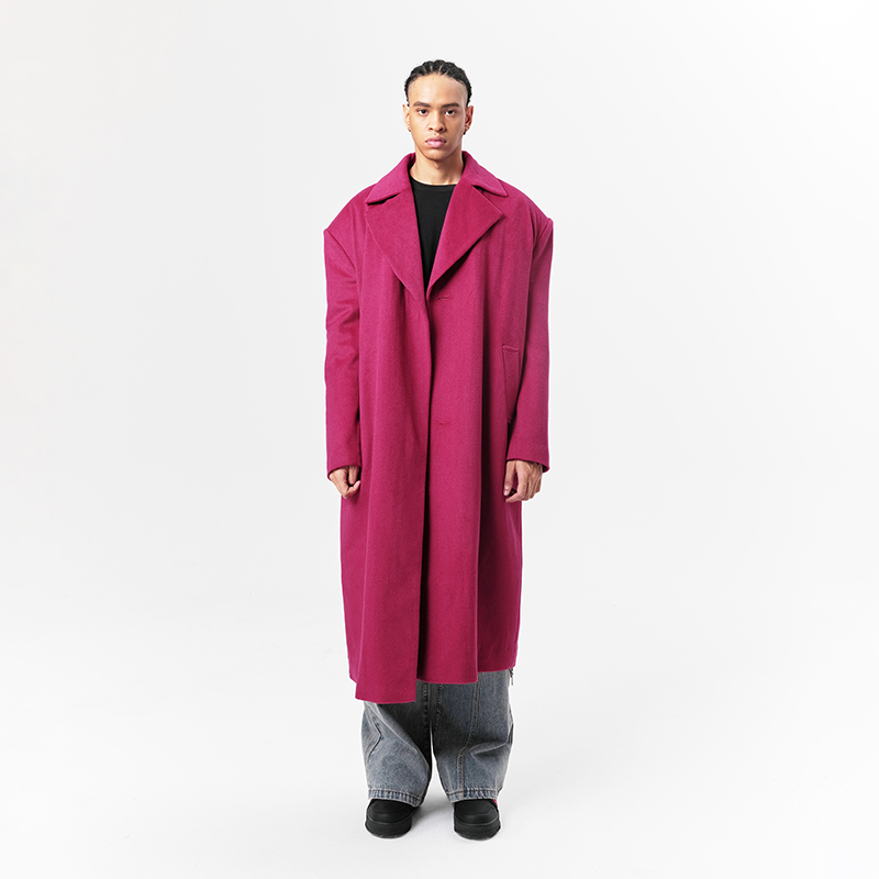 【董又霖同款】长款毛呢大衣外套