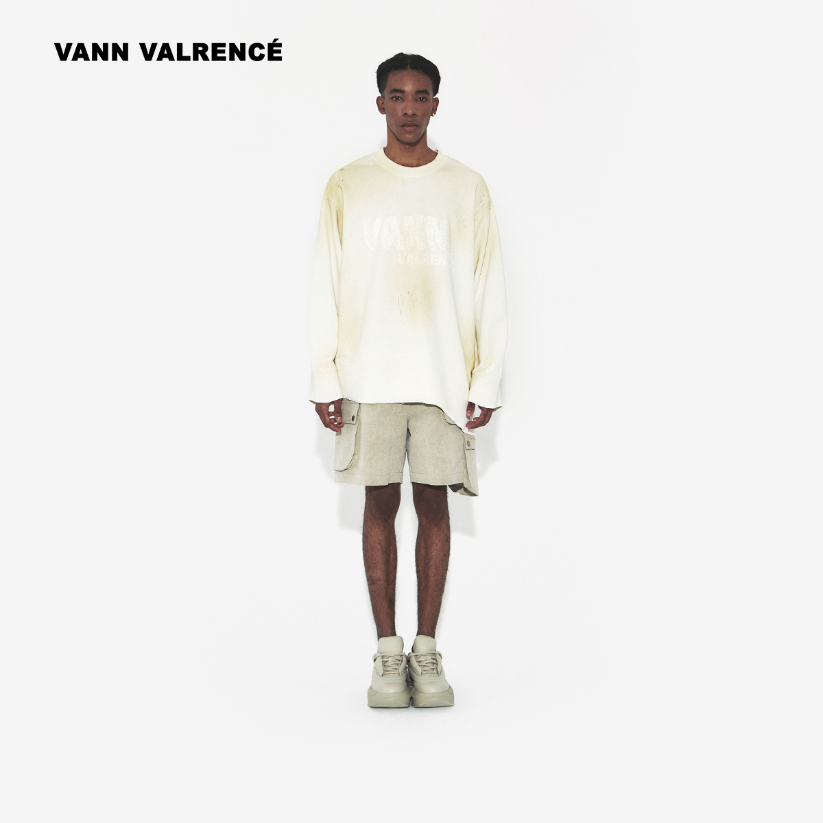 【刘忻同款】长袖宽松斜摆卫衣