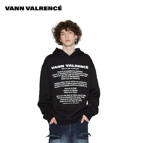 字母连帽卫衣VANNVALRENCE