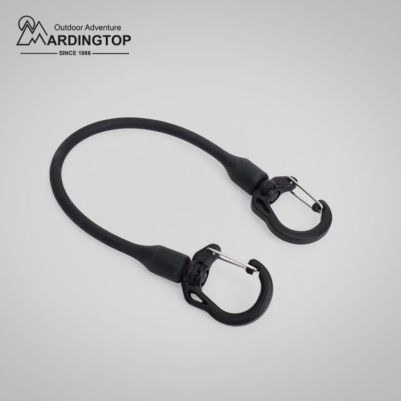 户外战术D扣织带扣具弹力捆绑绳应急伞绳背包防雨罩快速反应插条