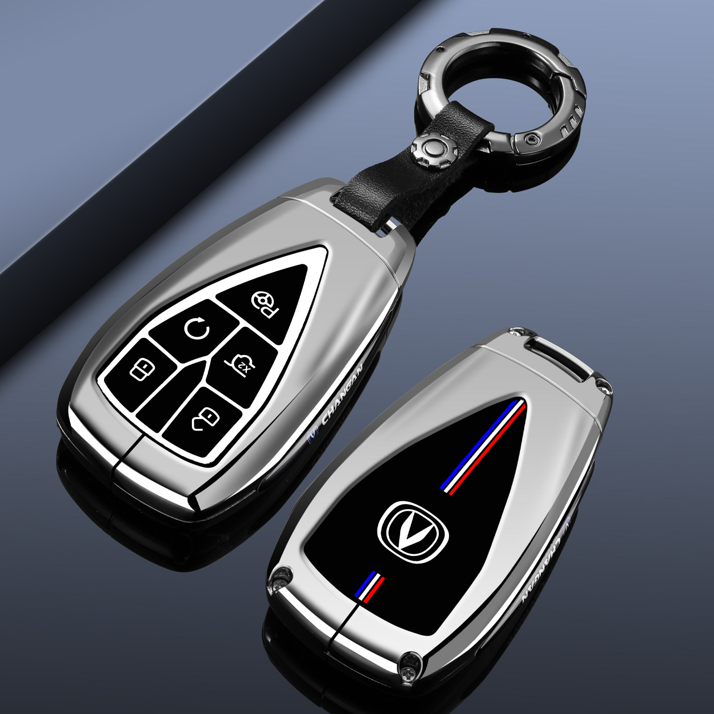 时尚新款金属全包长安钥匙套