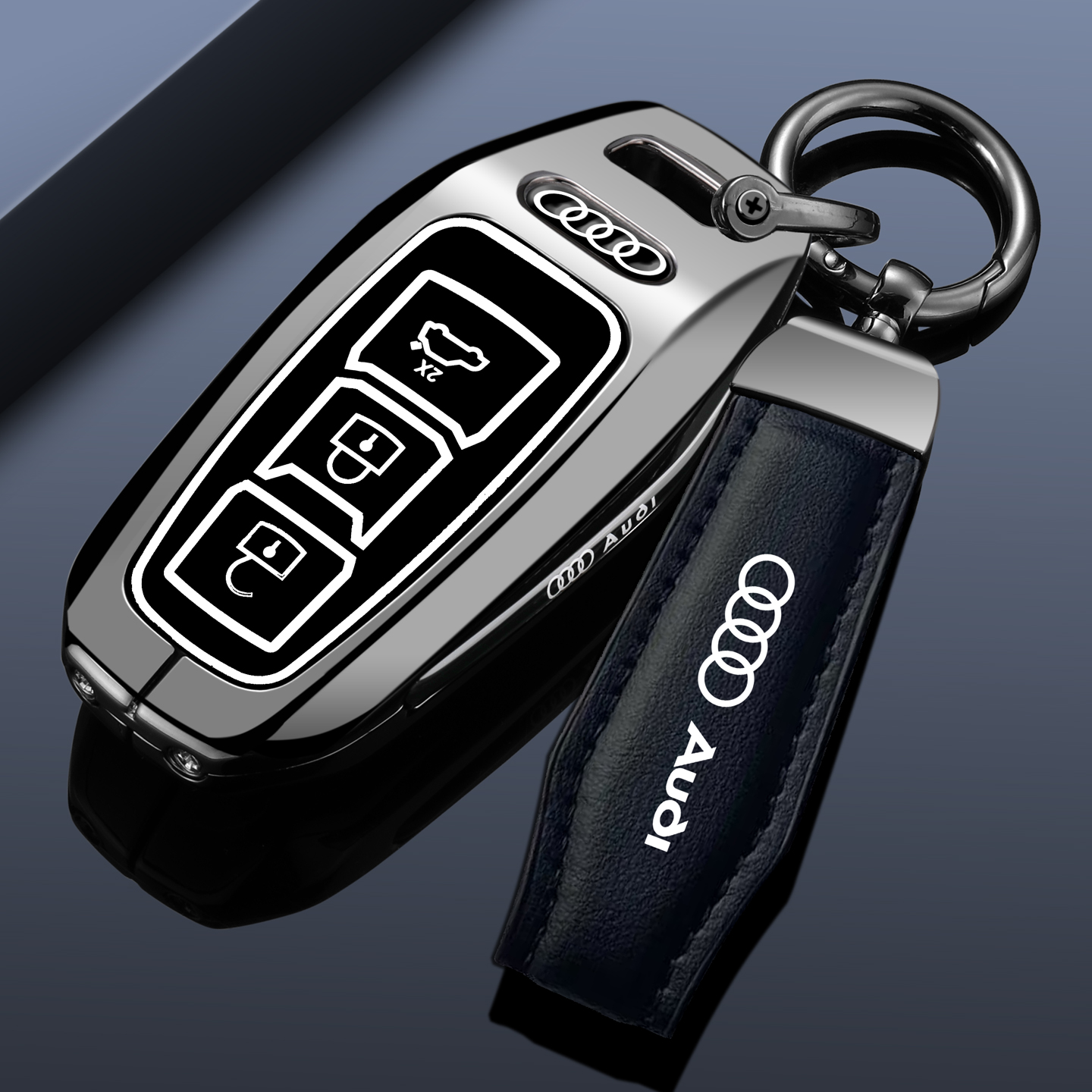 时尚新款金属全包奥迪钥匙套